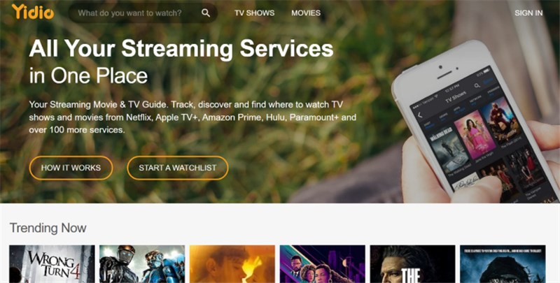 Yidio Interface