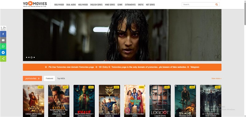 YoMovies Interface