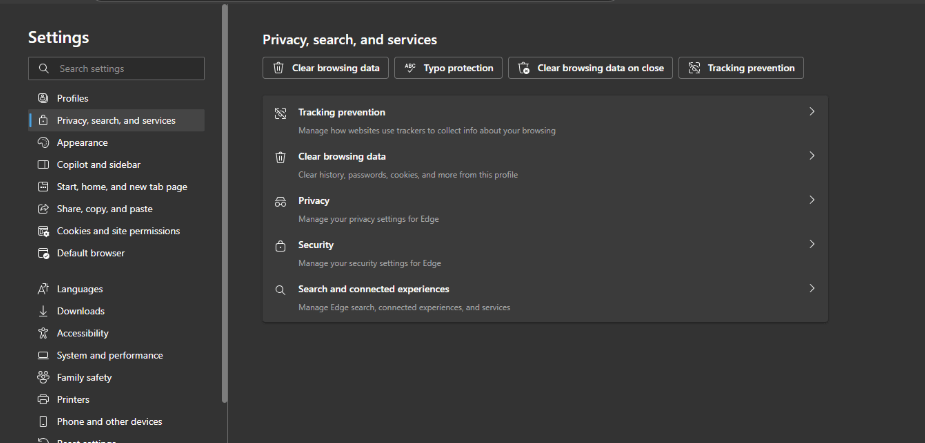 Clear Browsing Data