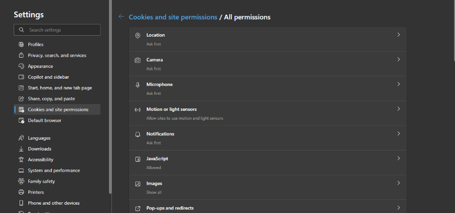 Location Toggle Allow First
