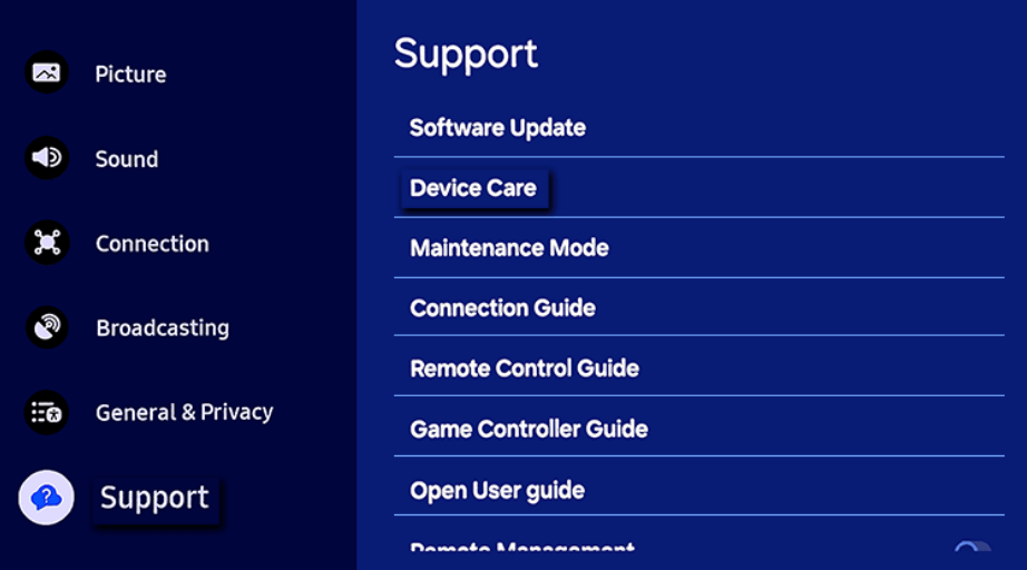 Choose Device Care