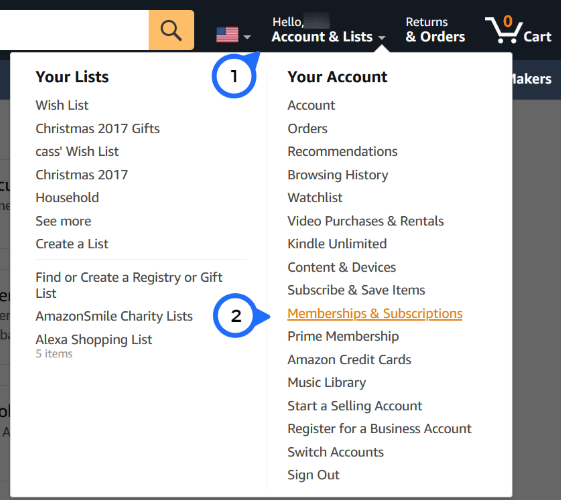 Choose Memberships & Subscriptions