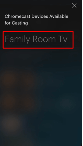 Choose TV to Cast 