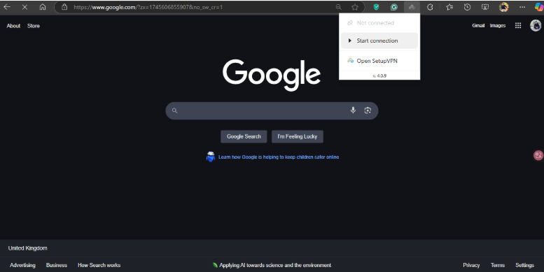 Choose Start Connection