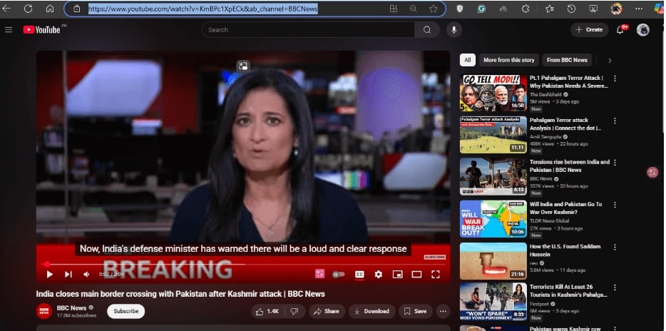 Copy the Link in Address Bar
