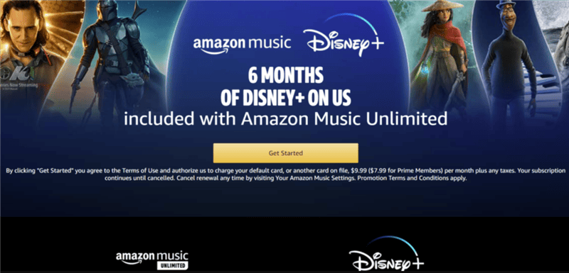 Amazon Music with Disney Plus