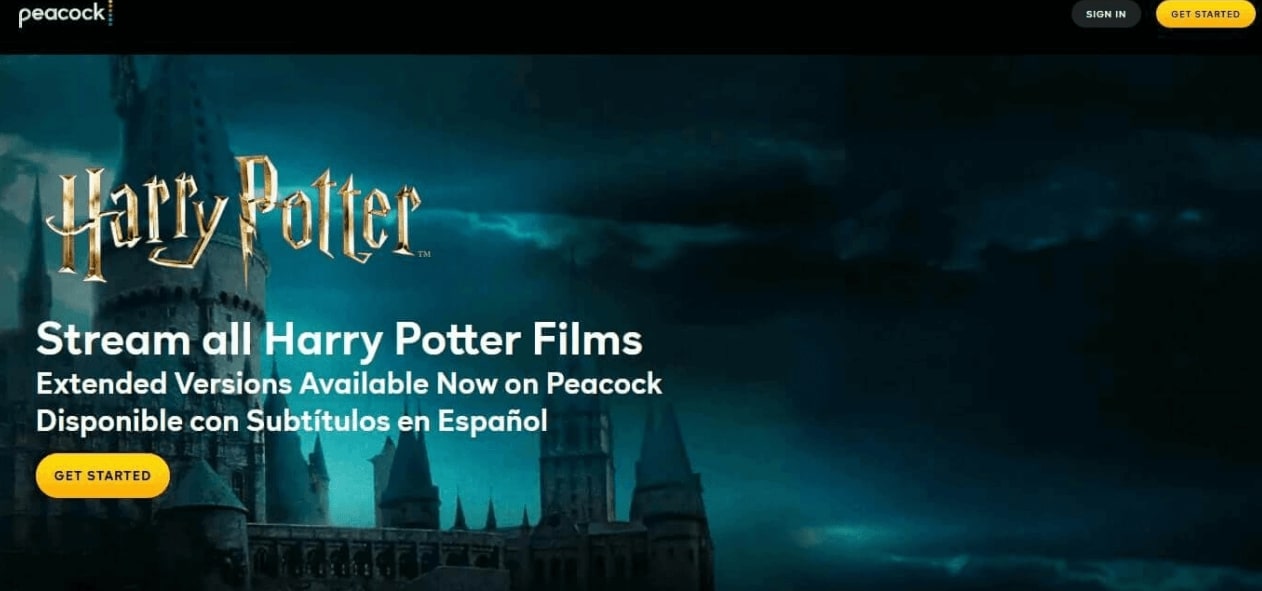 Harry Potter on Peacock