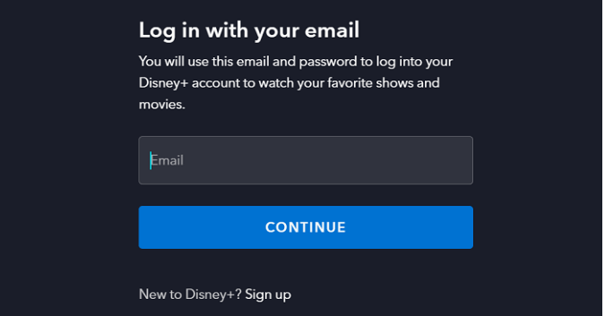 Sign in Disney+ Account