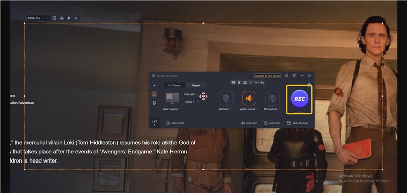Screen Record Disney Plus Videos