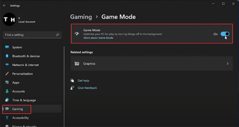 Enable Game Mode