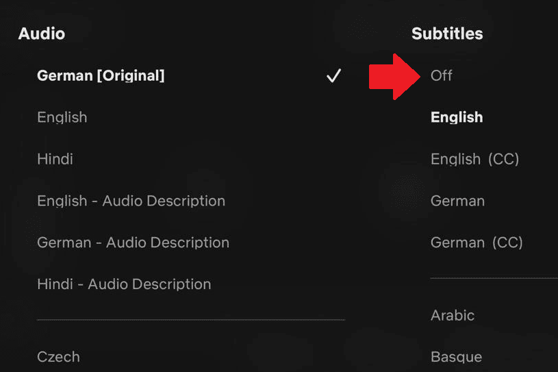 Turn Off Netflix Subtitles on iOS