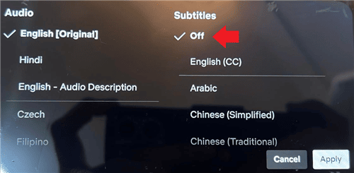 Turn Off Netflix Subtitles on Android