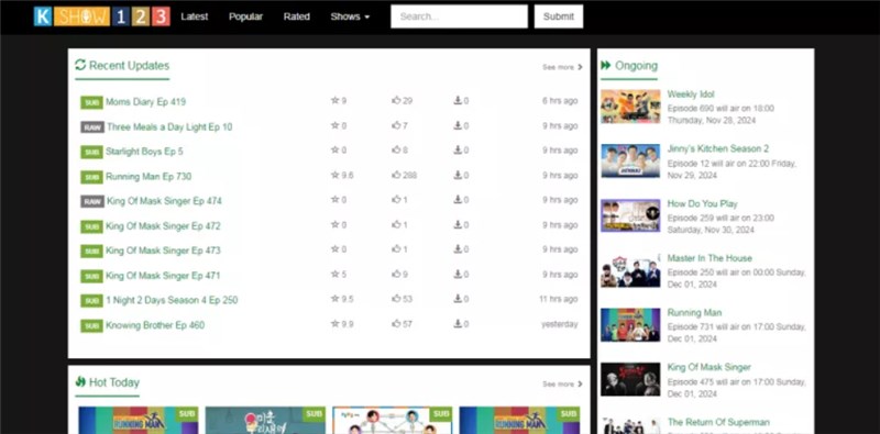 Kshow123 Interface