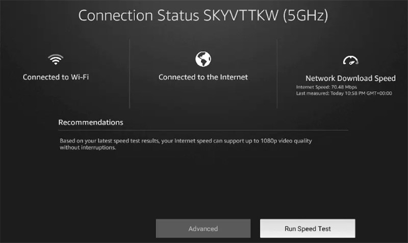 Check Internet Connection on Firestick