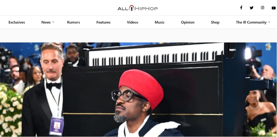 Main Web Page of Allhiphop