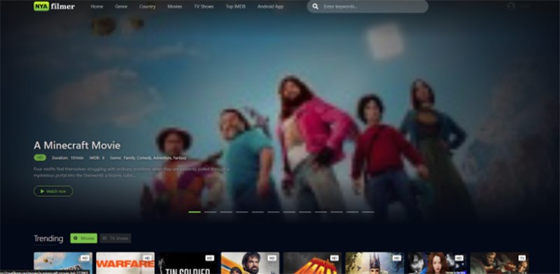 Nyafilmer Interface