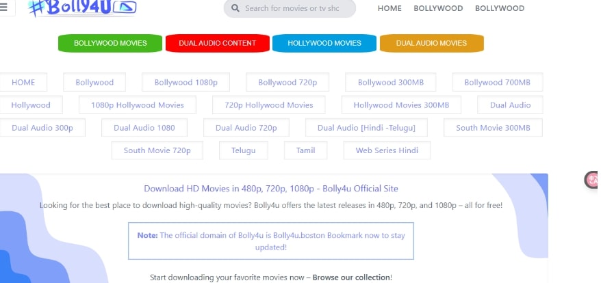Bolly4U Interface