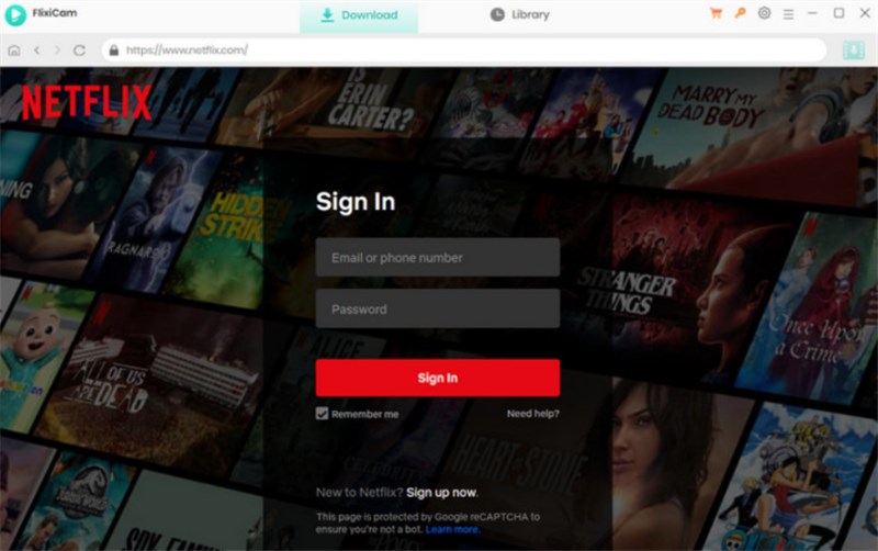 Sign in Netflix Through FlixiCam