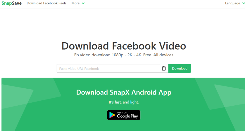 SnapSave Interface