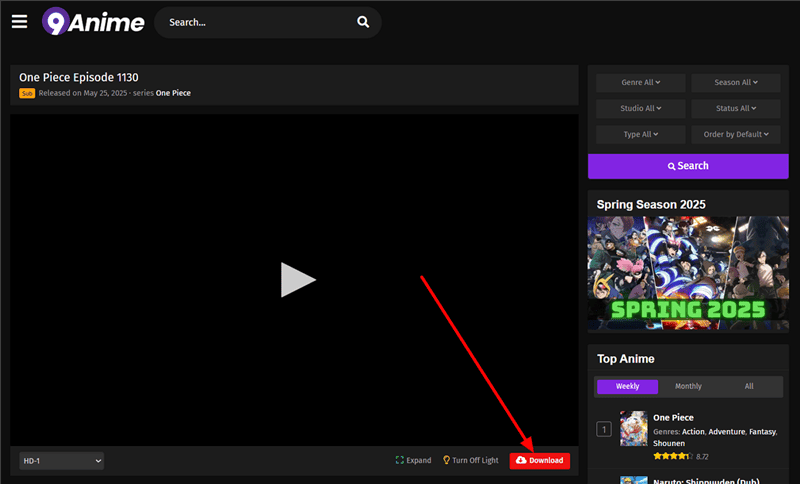 9Anime Built-in Download