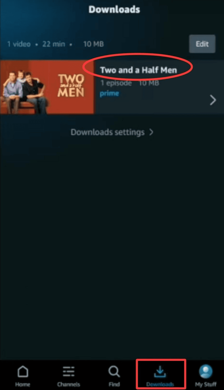 Amazon Prime Downloads on Android