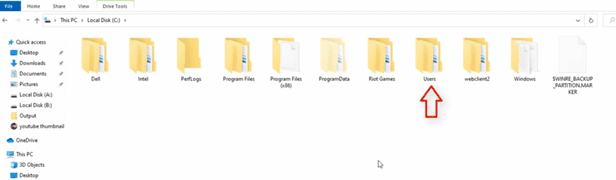 Access Users Folder on Windows
