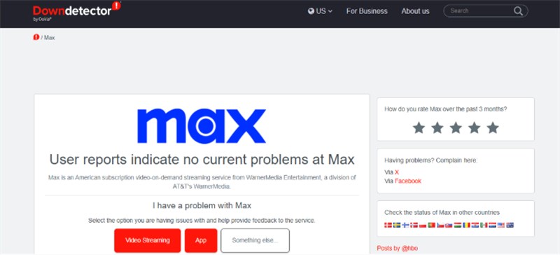 Check HBO Max Service
