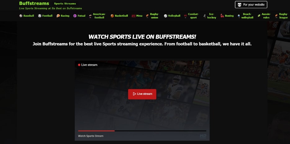 BuffStreams Interface