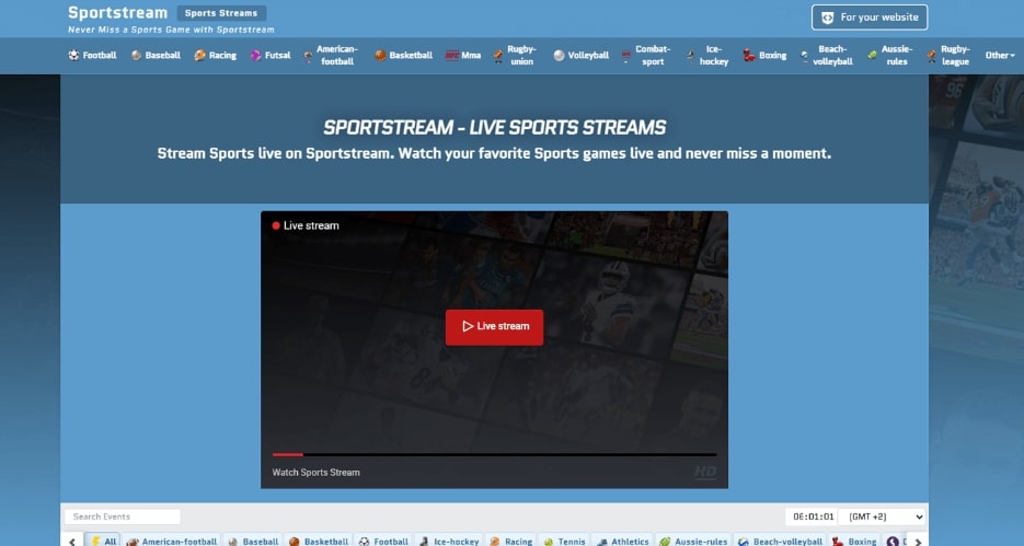 SportStream Interface