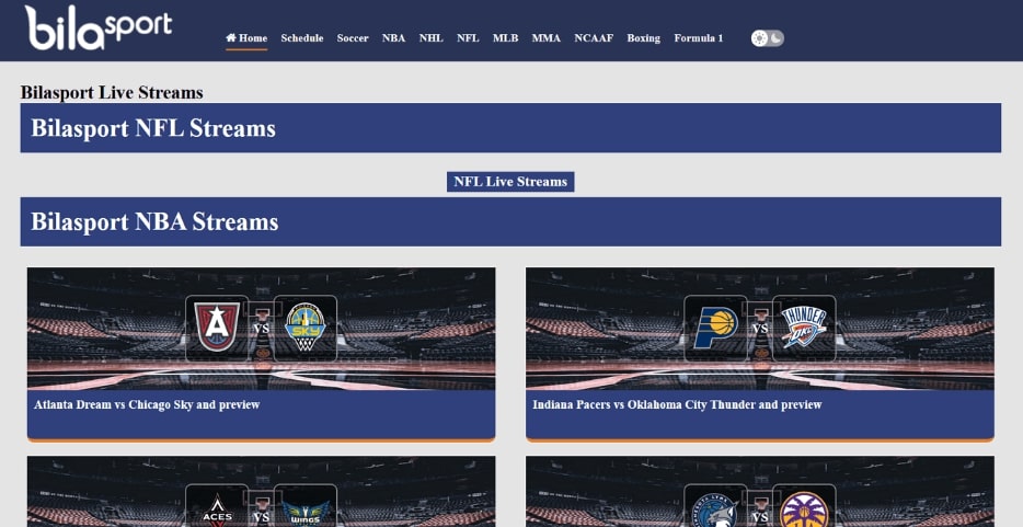 Bilasport interface