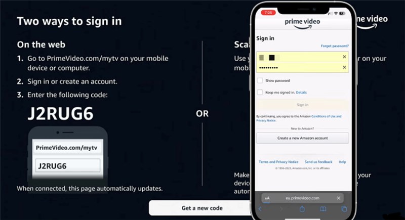 Sign in to Amazon Prime Account
