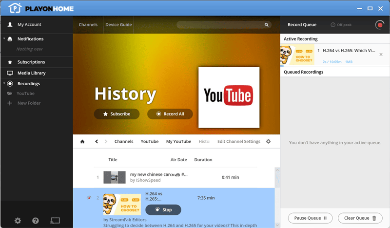 Record Videos in PlayOn