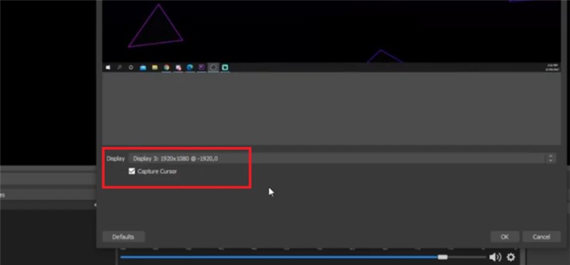 Uncheck Capture Cursor