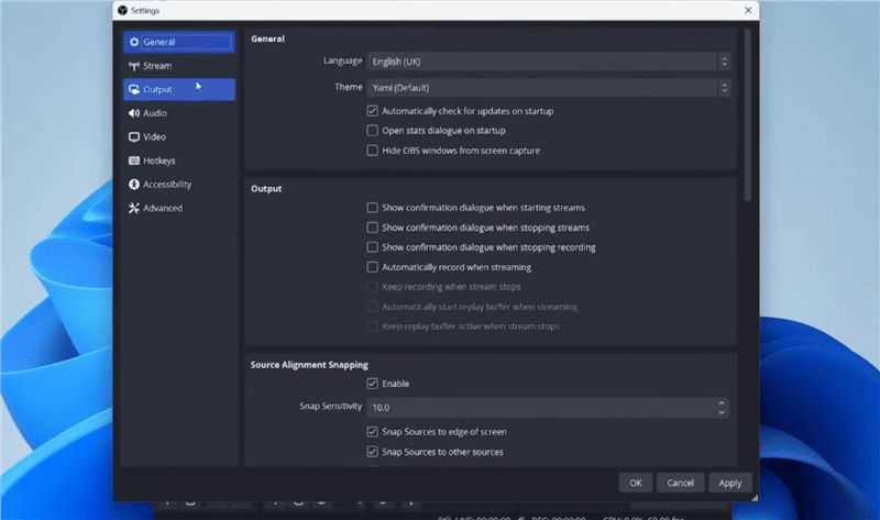 OBS Settings Before Recording