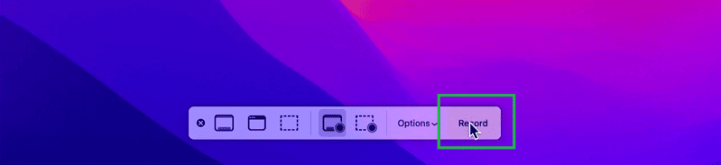 Start Recording in QuickTime Player