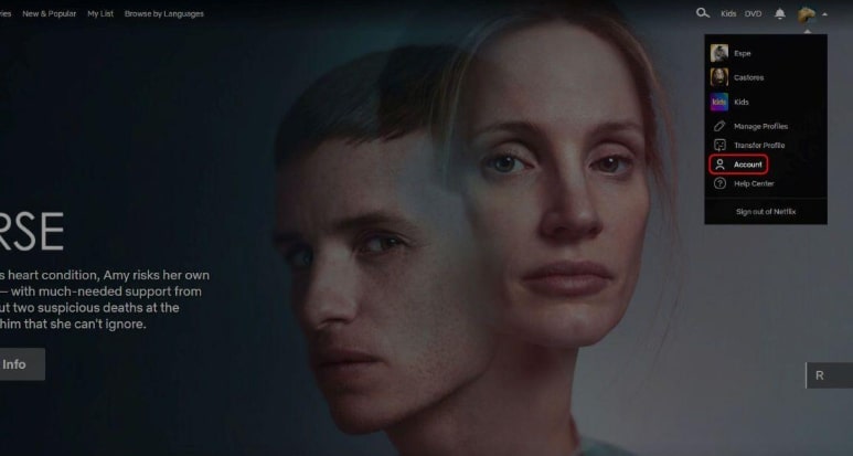 Choose Account on Netflix