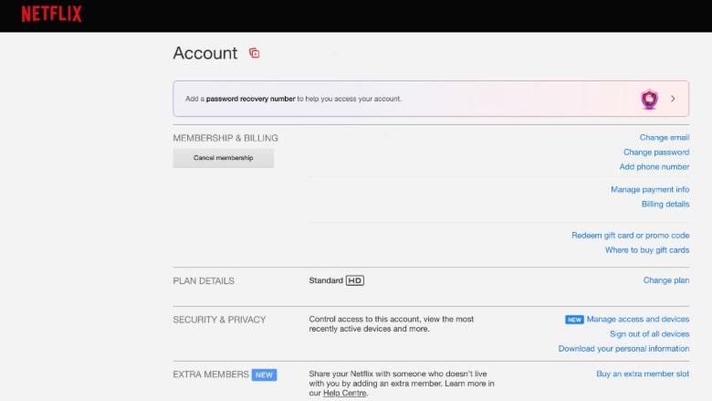 Click Cancel Subscription on TV