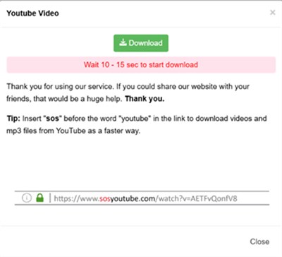 Download YouTube Video File in Y2mate