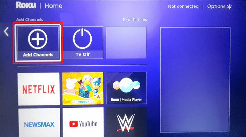 Add Channels on Roku