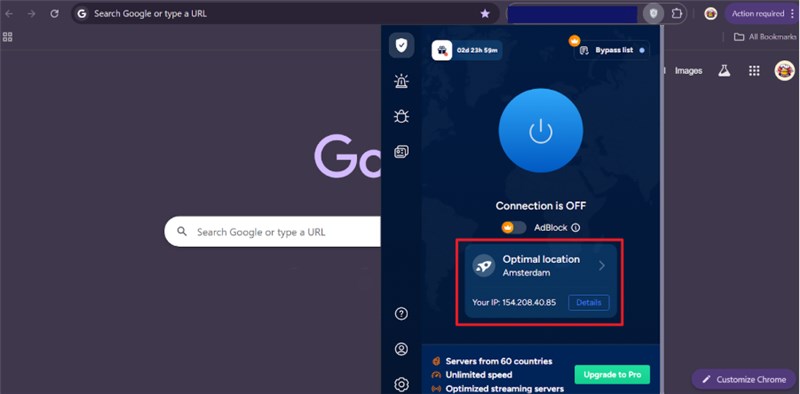 Click Optimal Location