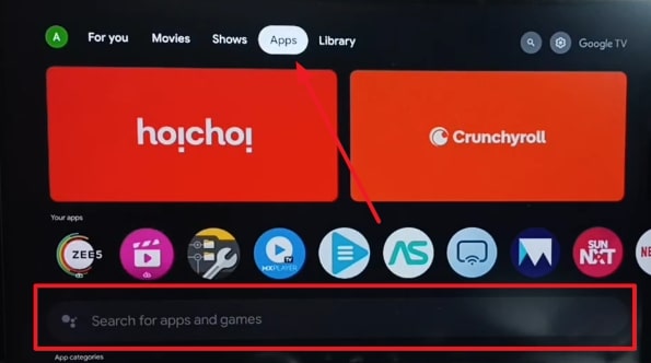 Search For Apps and Games
