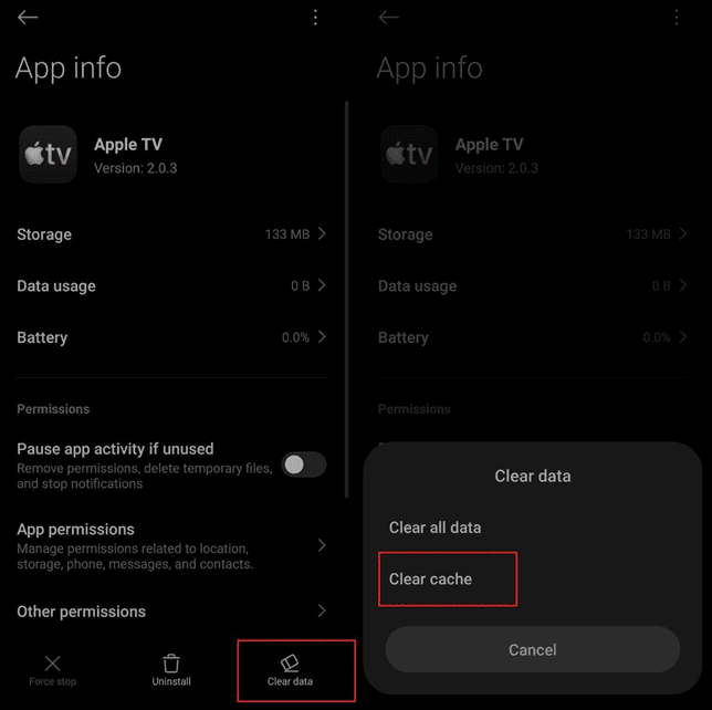 Clear Cache in Apple TV App