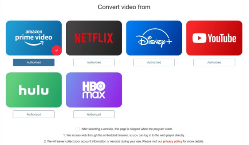 Choose Amazon Prime Platform