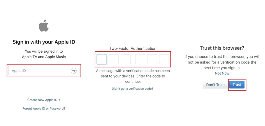 Log in to Your Apple Account