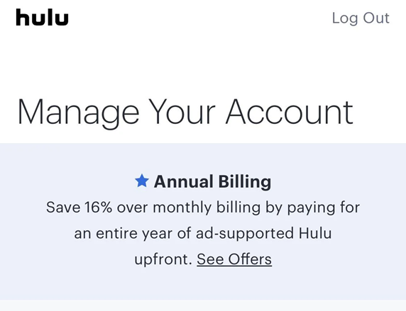 Update Hulu Billing Information