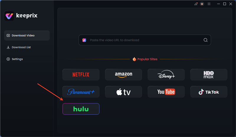 Choose Hulu in Keeprix