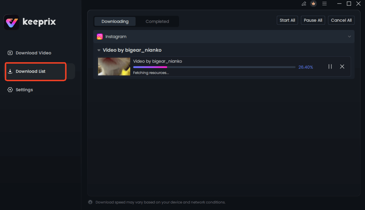 Downloading Instagram Videos