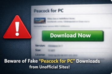 Be Aware of Fake Peacock Website