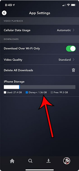 Available Storage Space