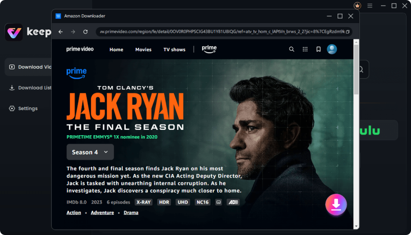 Choose movie on Amazon Prime